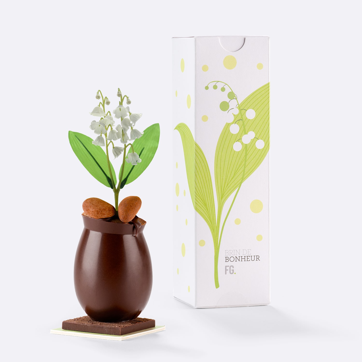 POT DE MUGUET EN CHOCOLAT