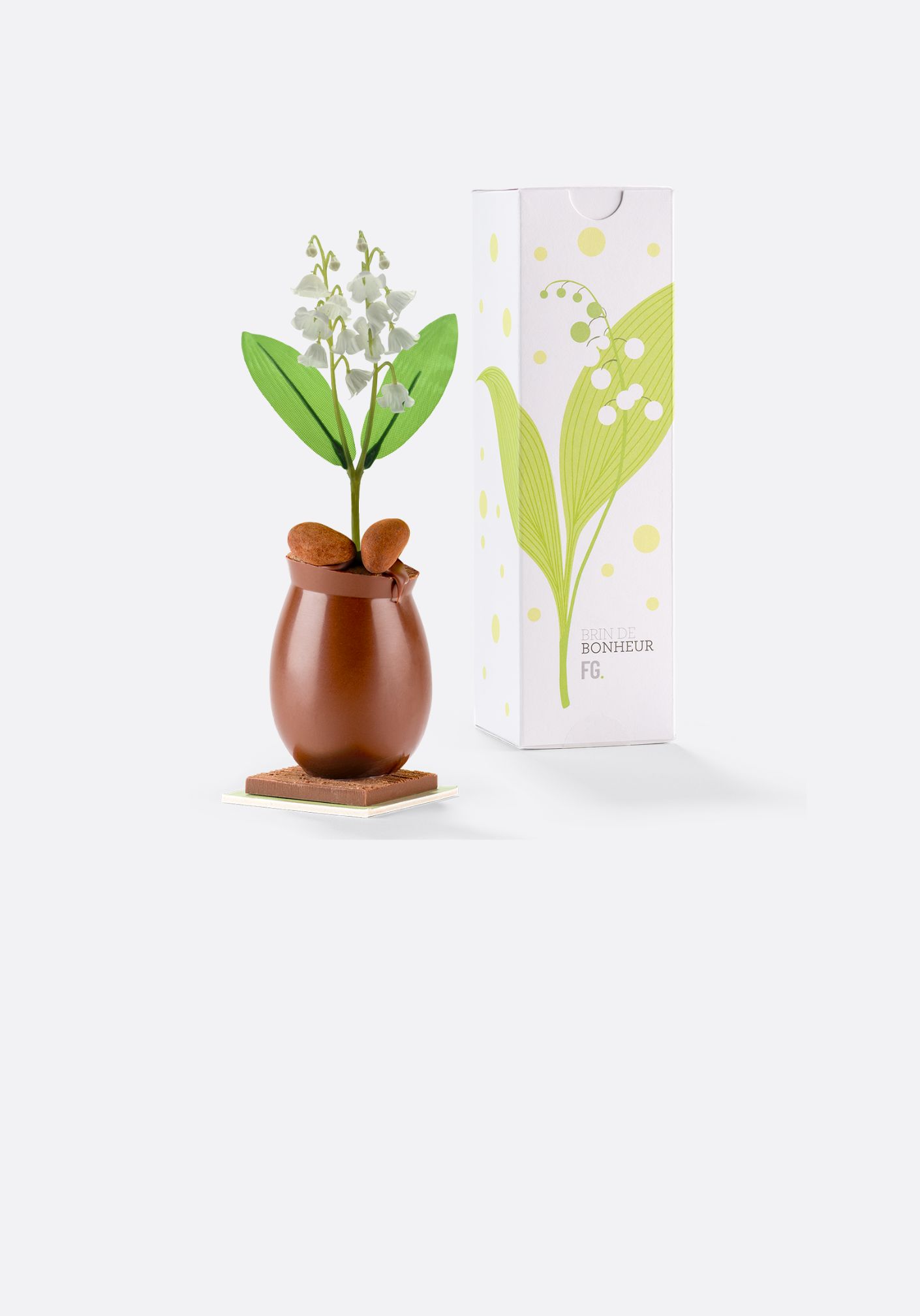POT DE MUGUET EN CHOCOLAT